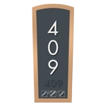 Vertical Room Number Sign w/Symbols