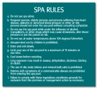Virginia Spa Rules Sign