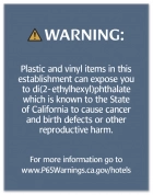Warning Sign: Plastic and Vinyl