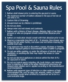 Washington DC Spa & Sauna Rules Sign