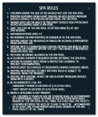 Washington Spa Rules Sign