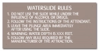 Wisconsin Waterslide Rules Sign