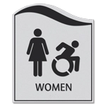 Women Sign w/Female & Dynamic ISA Symbols