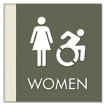 Women Sign w/Female & Dynamic ISA Symbols