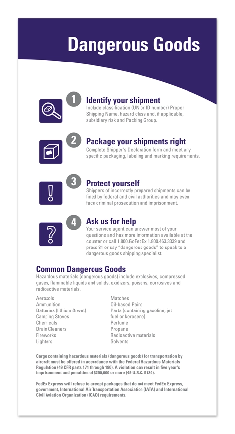 "Dangerous Goods" Wall Sign