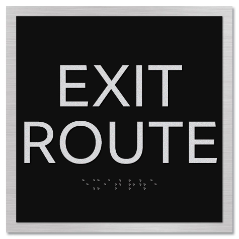 "Exit Route" Egress Sign