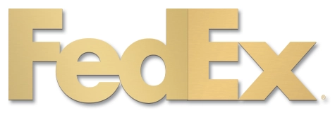 FedEx Lobby Graphic - Brushed Gold