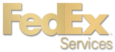 FedEx Services Lobby Graphic - Brushed Gold