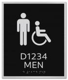 "Men" Sign w/Male and ISA Symbols plus Room Number