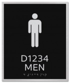 "Men" Sign w/Male Symbol plus Room Number