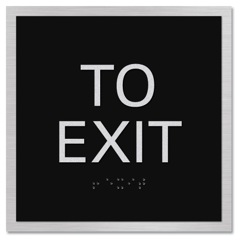 "To Exit" Egress Sign
