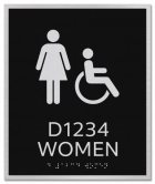 "Women" Sign w/Female and ISA Symbols plus Room Number