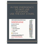 NYC Elevator Emergency with Map Signs