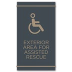 Exterior Area for Assisted Rescue Signs