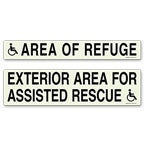 Photoluminescent Area of Refuge Signs