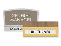 nameplates/staff on duty