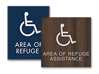 area of refuge signs