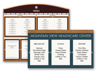 menu displays