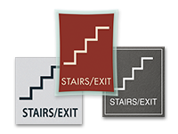 stairs/elevator signs
