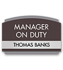 Nameplate/Staff on Duty