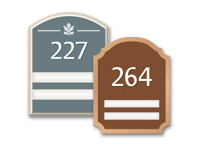 room number signs w/inserts