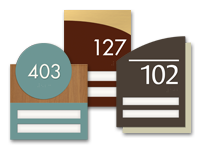 2-slot room number signs