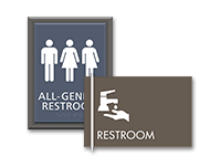 customizable restroom signs