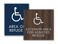 area of refuge signs