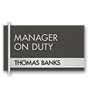 Nameplate/Staff on Duty