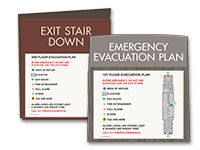 ca egress map signs