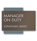 Nameplates/Staff on Duty