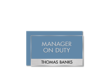 Nameplates/Staff on Duty