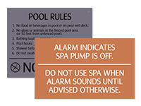 Pool/Spa Signs