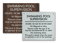 Pool/Spa Signs