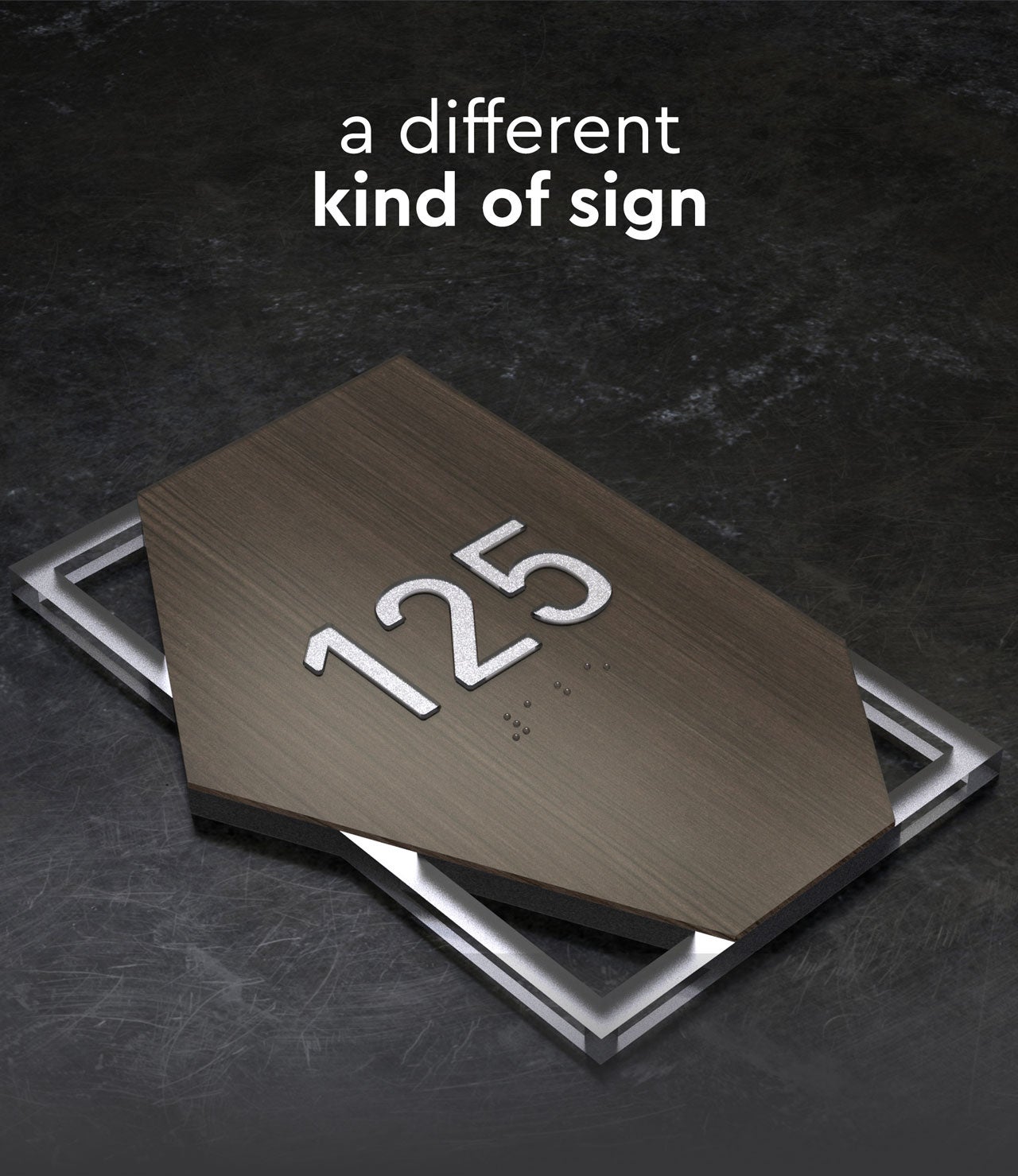 A different kind of sign: closeup of a Chassis room number sign