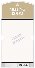 2-Line Meeting Room w/Window Slot & Sliding Panel