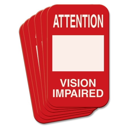 Attention Vision Impaired - 6 Pack