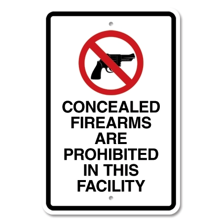 Concealed Firearms are Prohibited...