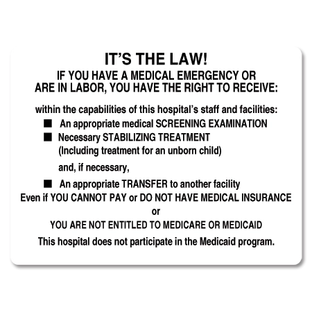 Does Not Participate in the Medicaid Program
