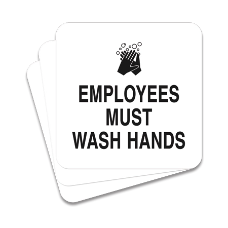 Employees Must Wash Hands - 3 Pack