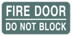 Fire Door - Do Not Block Label - 4 Pack