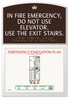 In Fire Emergency... Evacuation Plan Holder