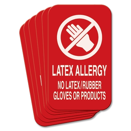 Latex Allergy No Latex/Rubber Gloves or Products - 6 Pack