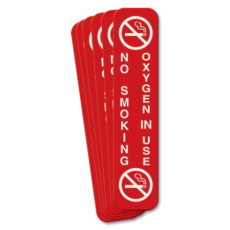No Smoking Oxygen In Use - 6 Pack