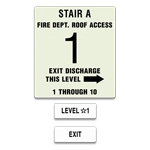Photoluminescent Stairwell ID (Exit Level) - Washington, DC 4 Floors or More