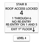 Stairwell ID (No Re-Entry) - Houston Code 3 Floors or Less