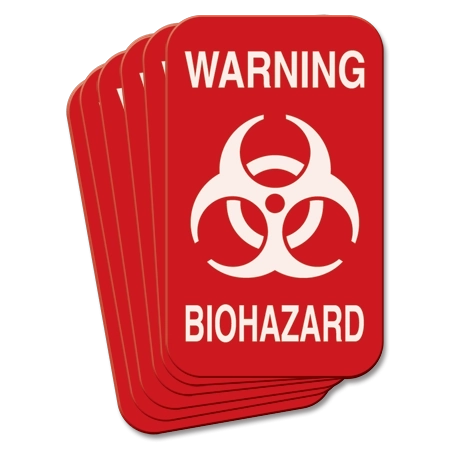 Warning Biohazard - 6 Pack