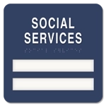 2-Line Common Room Sign w/ Insert Slots