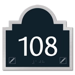 Room Number Sign w/Symbols