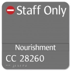 1-Slot Staff Room ID Sign w/Braille